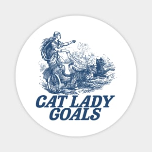 Cat lady goals funny Viking freya spinster childfree Magnet